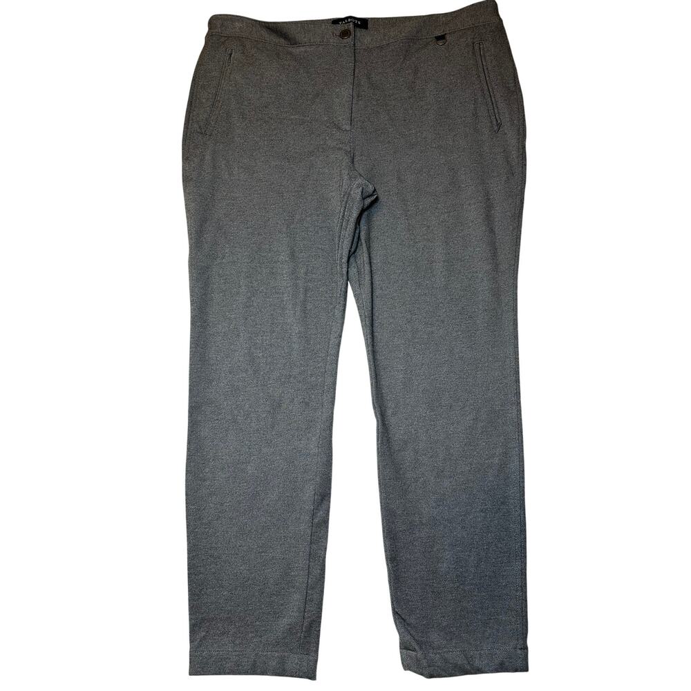 Talbots Womens Pants Gray Plus Size 16p Skinny Ankle High Rise Rayon Nylon Blend